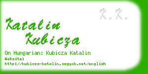 katalin kubicza business card